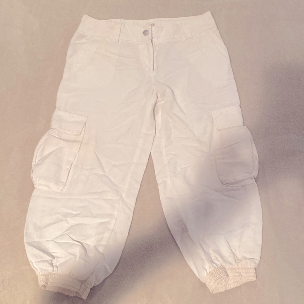 Womens Linen Cargo Pants